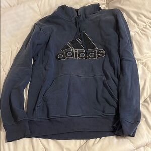 Adidas Navy Pullover Hoodie Hooded Sweatshirt